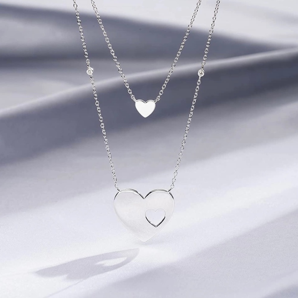 Rachel Roy sterling dual necklace, 18 inches, NIB